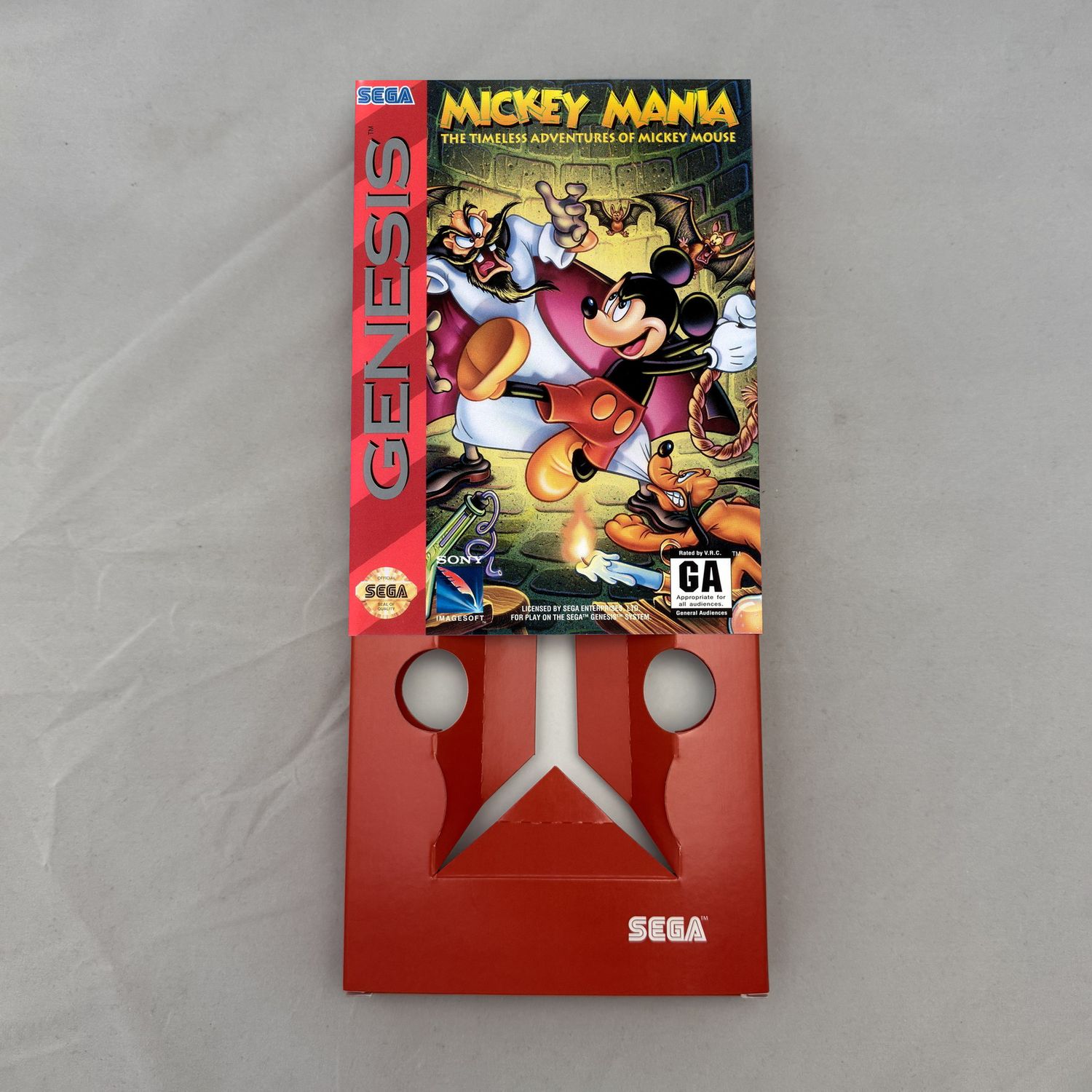 Mickey Mania: The Timeless Adventures of Mickey Mouse | NTSC | Sega Genesis | Genesis | En | Reproduction Box and Inner Tray