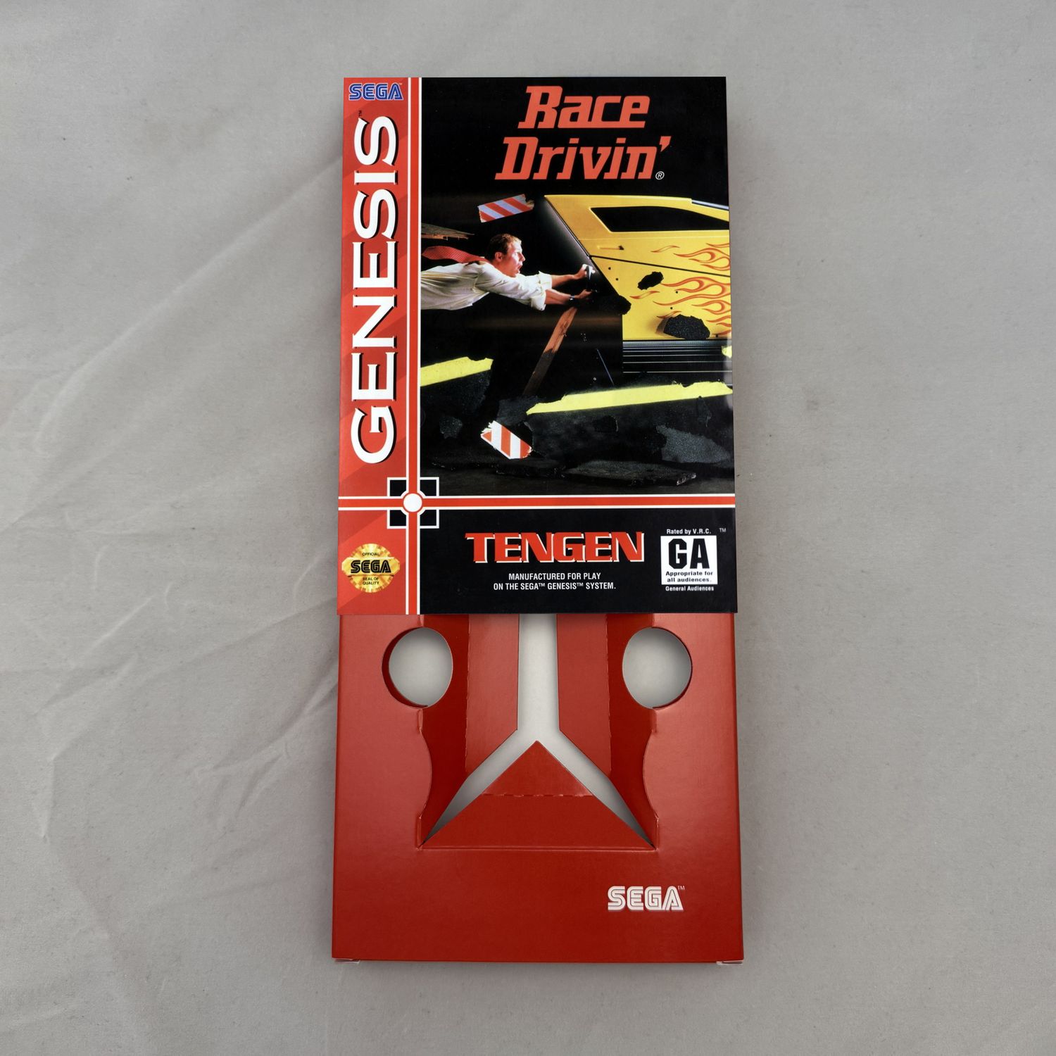 Race Drivin&#39; | NTSC | Sega Genesis | Genesis | En | Reproduction Box and Inner Tray
