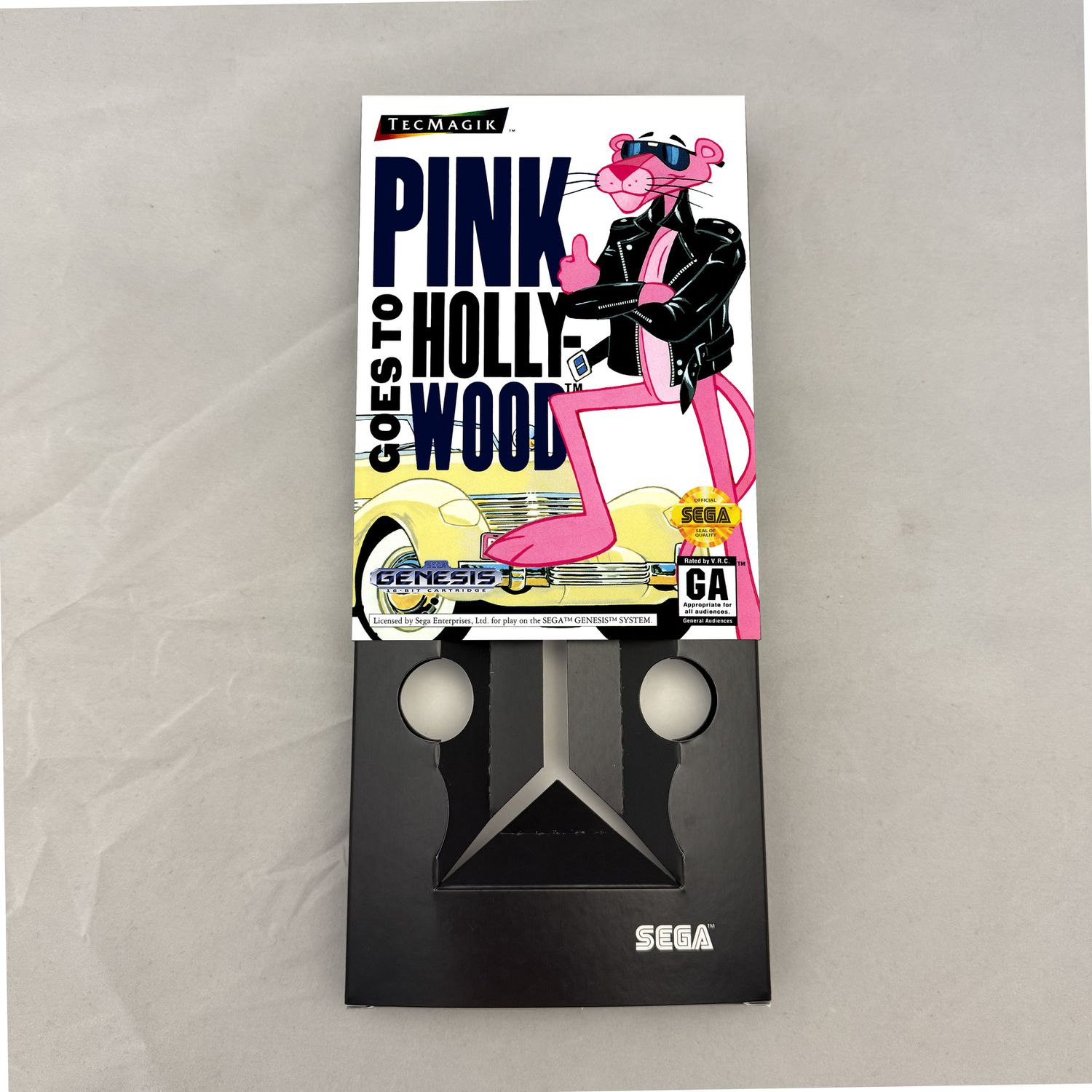Pink Goes to Hollywood | NTSC | Sega Genesis | Genesis | En | Reproduction Box and Inner Tray