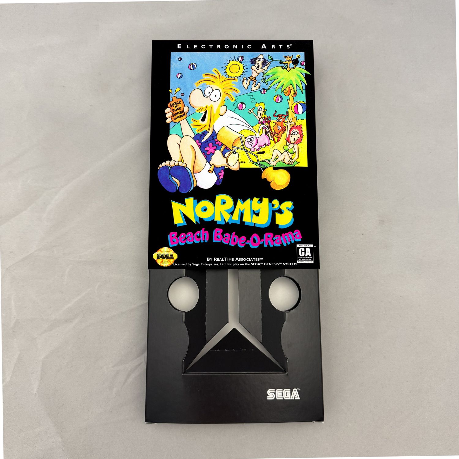 Normy&#39;s Beach Babe-O-Rama | NTSC | Sega Genesis | Genesis | En | Reproduction Box and Inner Tray