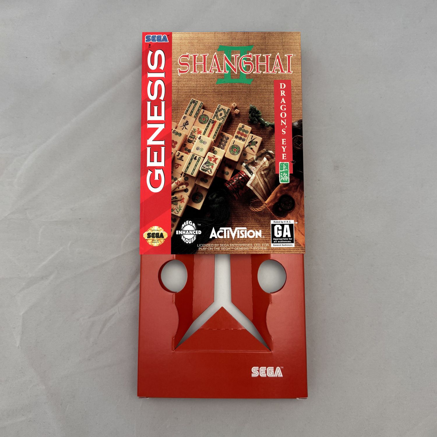 Shanghai II: Dragon&#39;s Eye | NTSC | Sega Genesis | Genesis | En | Reproduction Box and Inner Tray