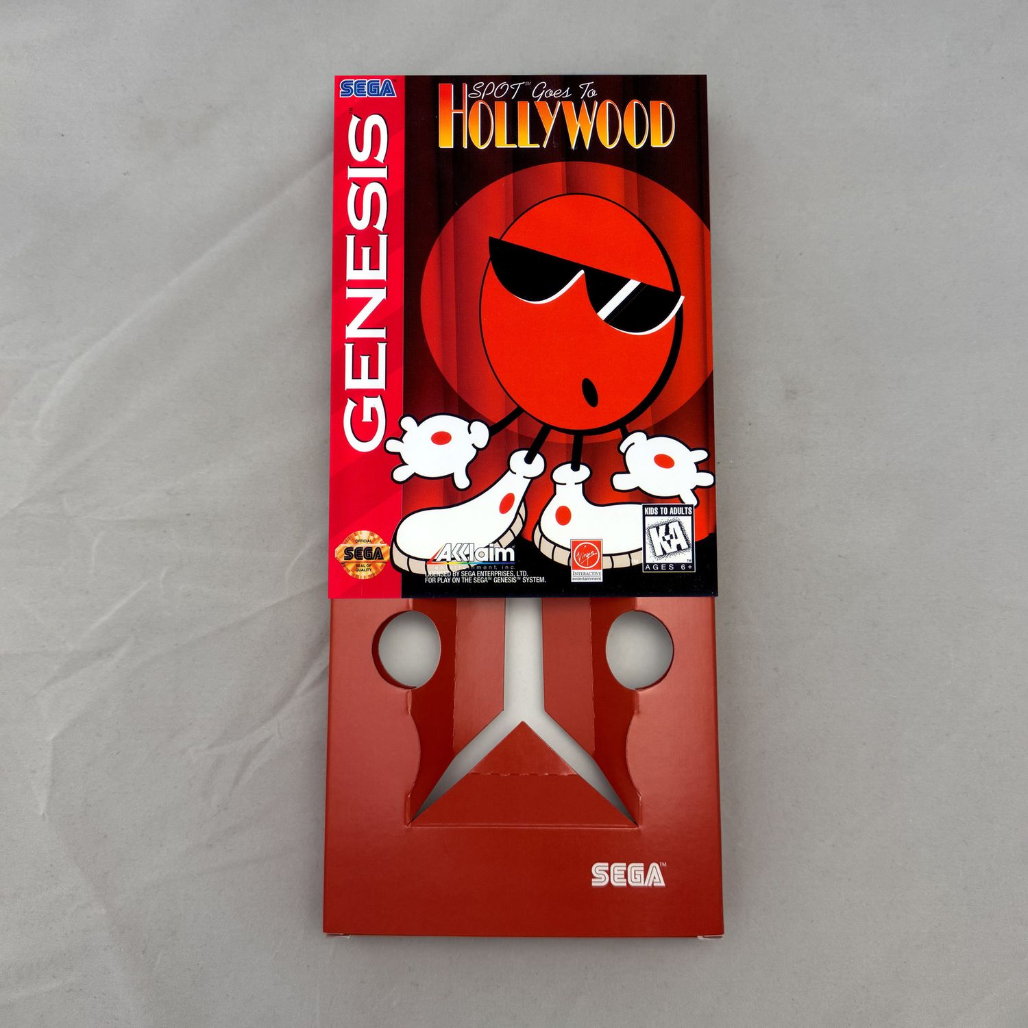 Spot Goes to Hollywood | NTSC | Sega Genesis | Genesis | En | Reproduction Box and Inner Tray