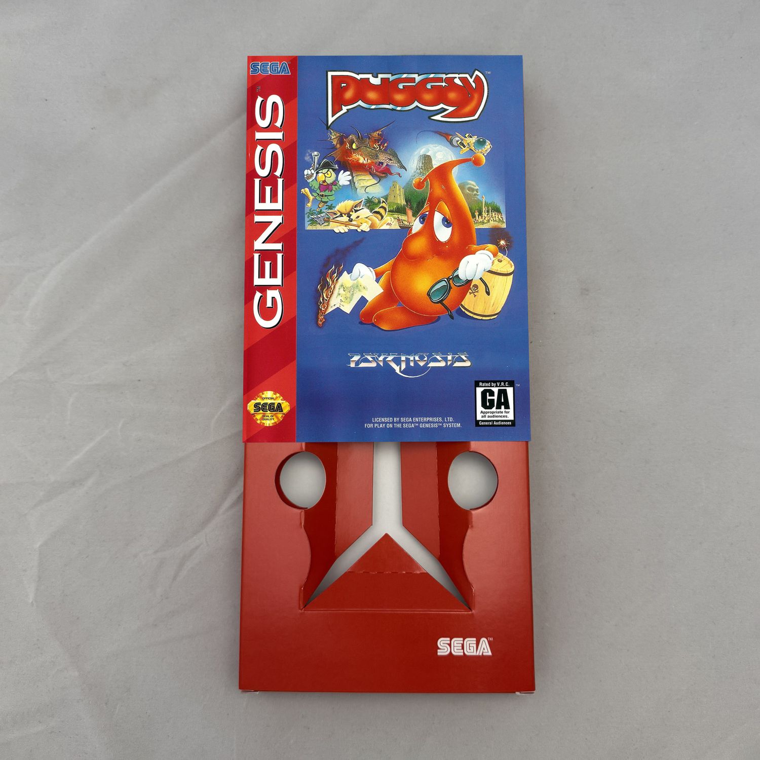 Puggsy | NTSC | Sega Genesis | Genesis | En | Reproduction Box and Inner Tray