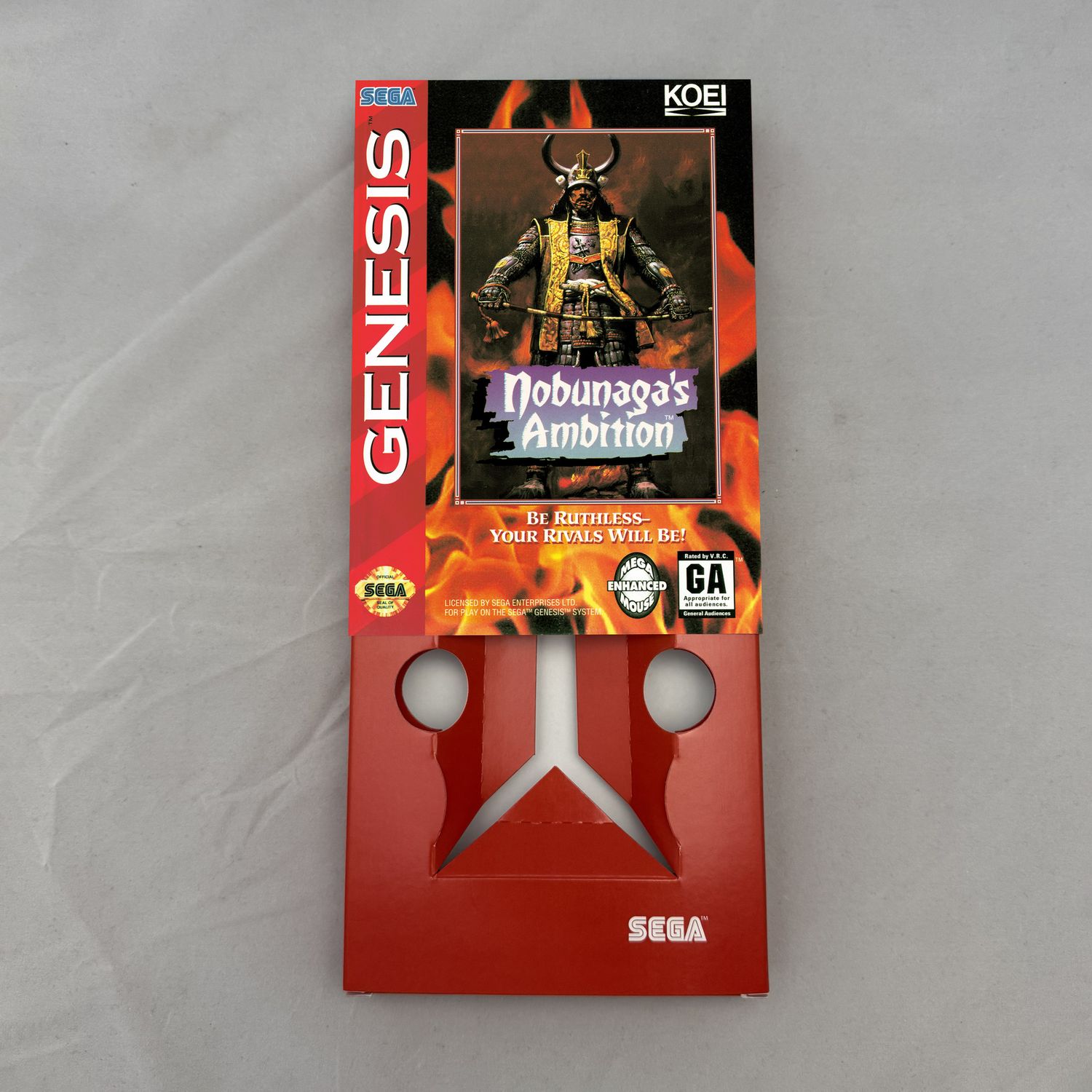 Nobunaga&#39;s Ambition | NTSC | Sega Genesis | Genesis | En | Reproduction Box and Inner Tray