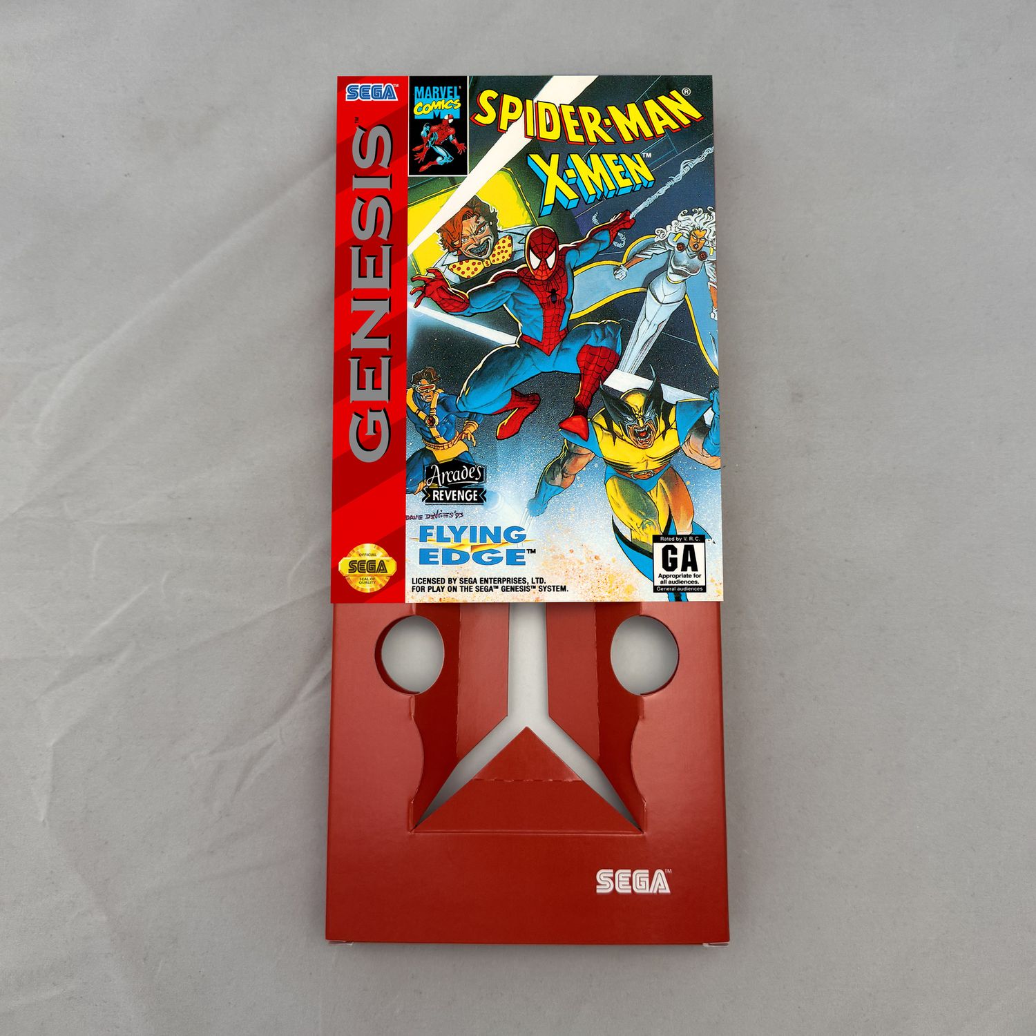 Spider-Man and the X-Men: Arcade&#39;s Revenge | NTSC | Sega Genesis | Genesis | En | Reproduction Box and Inner Tray