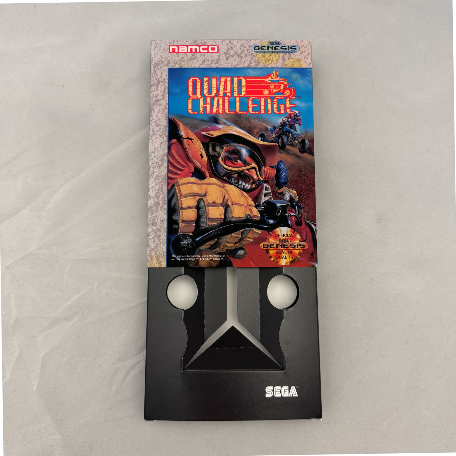 Quad Challenge | NTSC | Sega Genesis | Genesis | En | Reproduction Box and Inner Tray