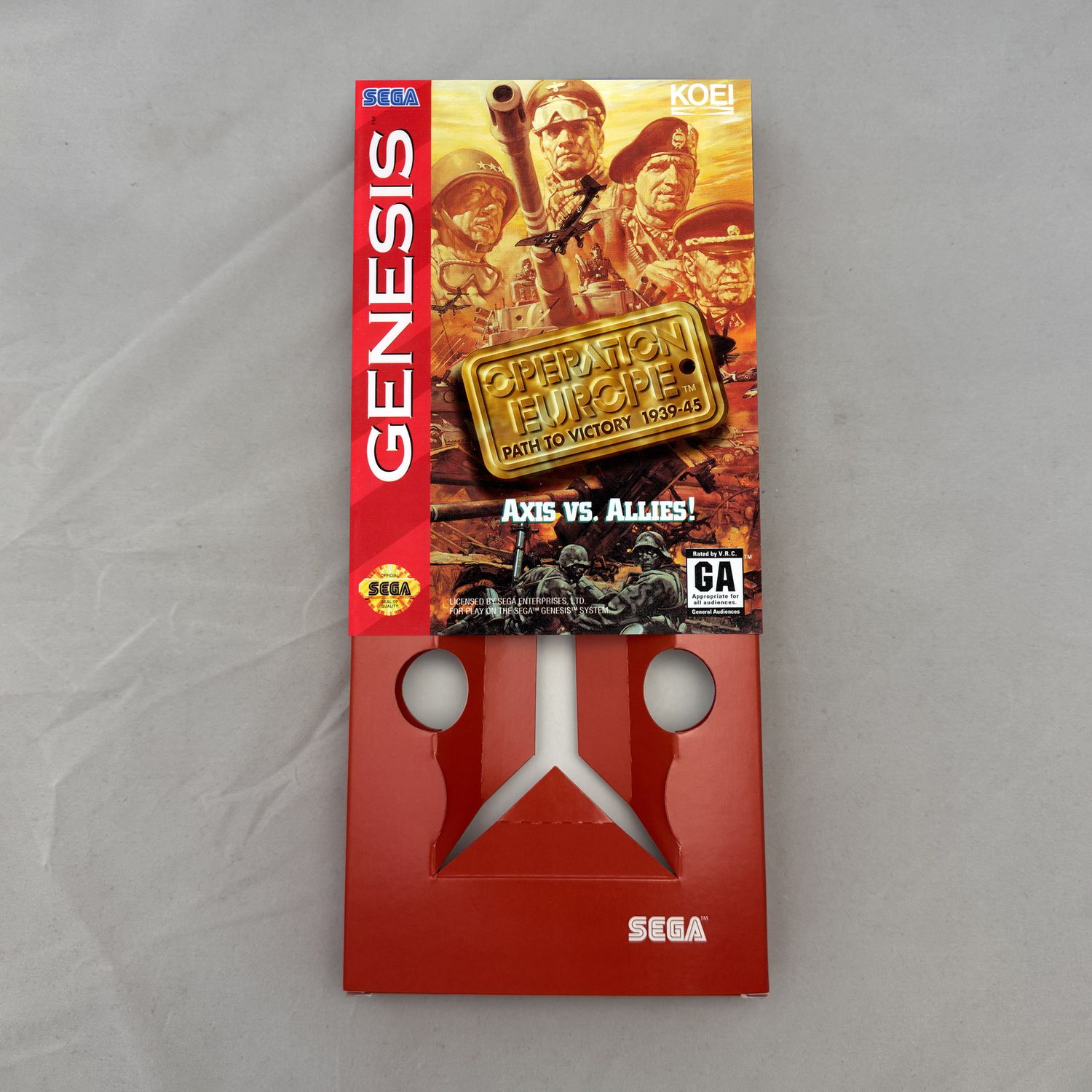 Operation Europe: Path to Victory | NTSC | Sega Genesis | Genesis | En | Reproduction Box and Inner Tray