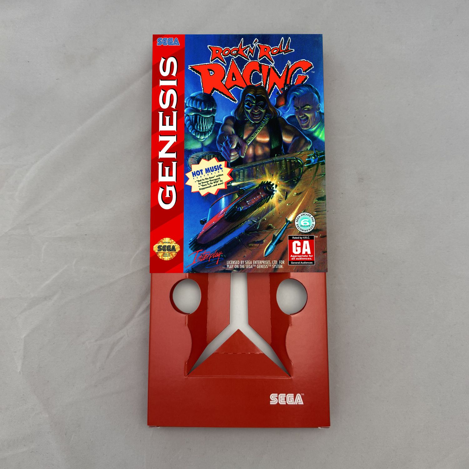 Rock N Roll Racing | NTSC | Sega Genesis | Genesis | En | Reproduction Box and Inner Tray