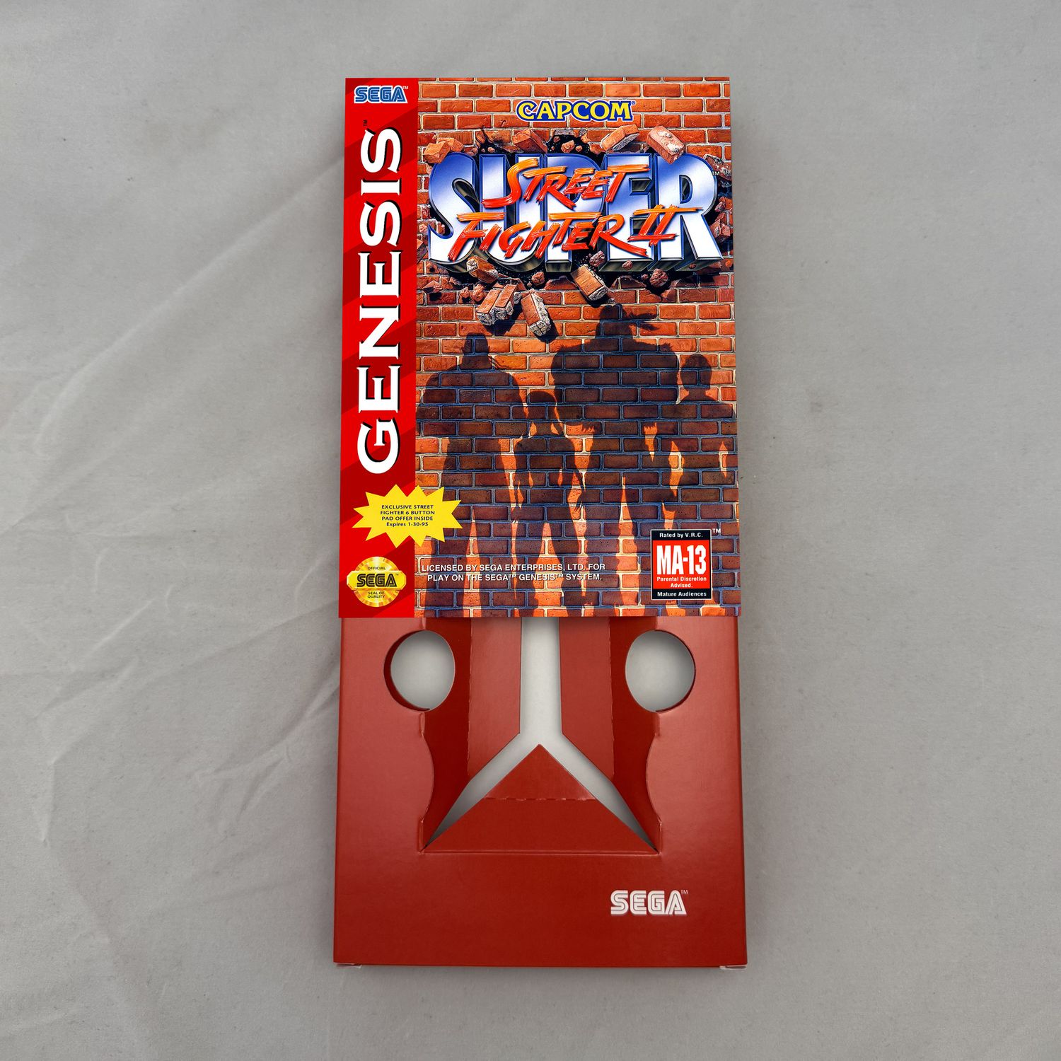 Super Street Fighter II | NTSC | Sega Genesis | Genesis | En | Reproduction Box and Inner Tray