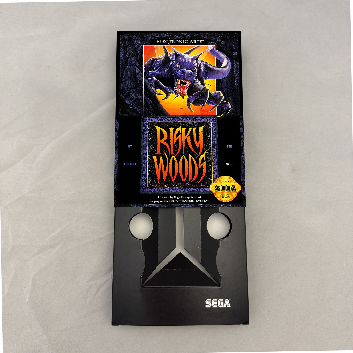 Risky Woods | NTSC | Sega Genesis | Genesis | En | Reproduction Box and Inner Tray