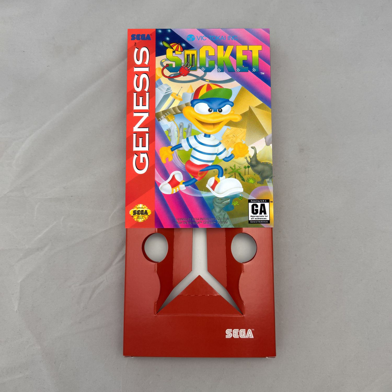 Socket | NTSC | Sega Genesis | Genesis | En | Reproduction Box and Inner Tray