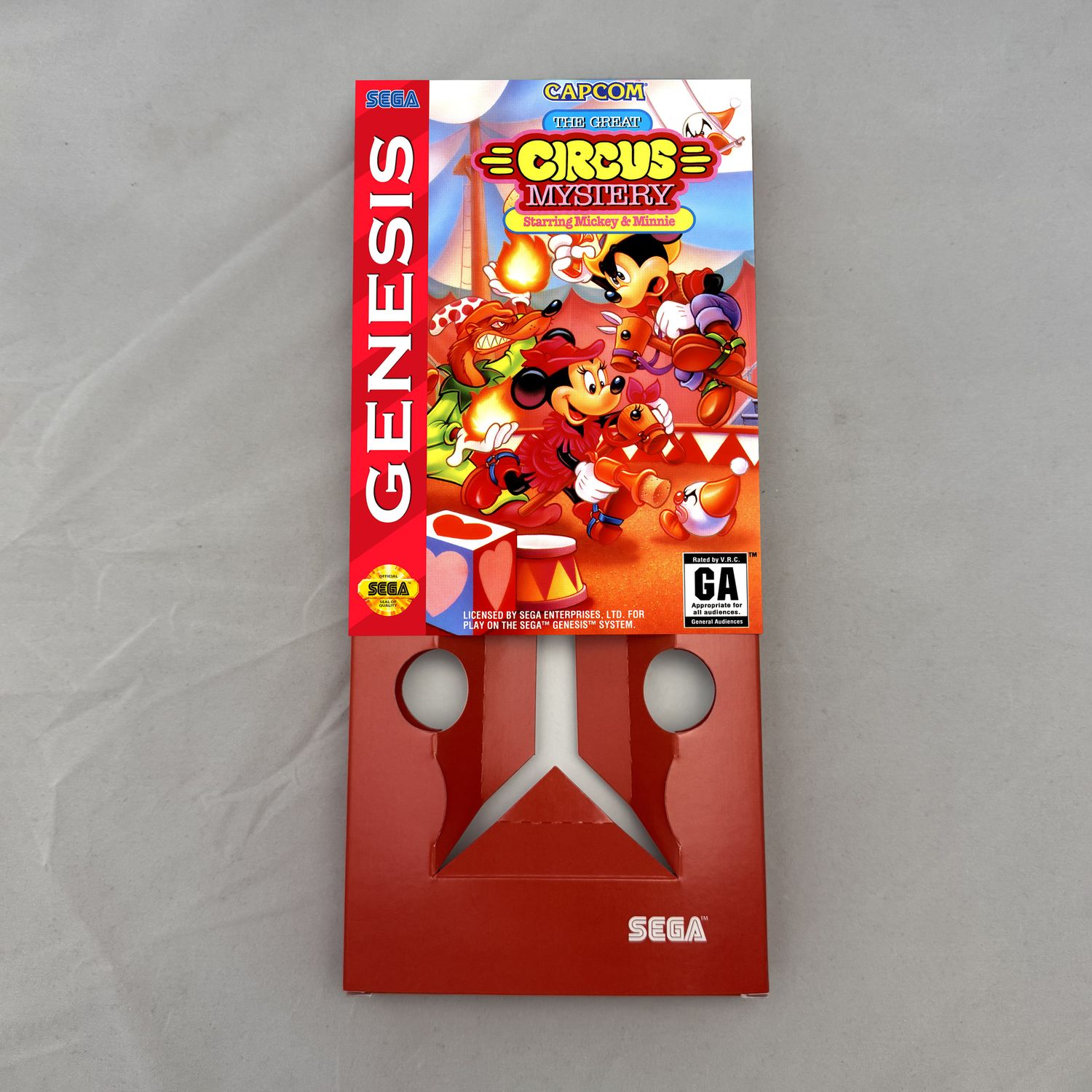 The Great Circus Mystery Starring Mickey &amp; Minnie | NTSC | Sega Genesis | Genesis | En | Reproduction Box and Inner Tray