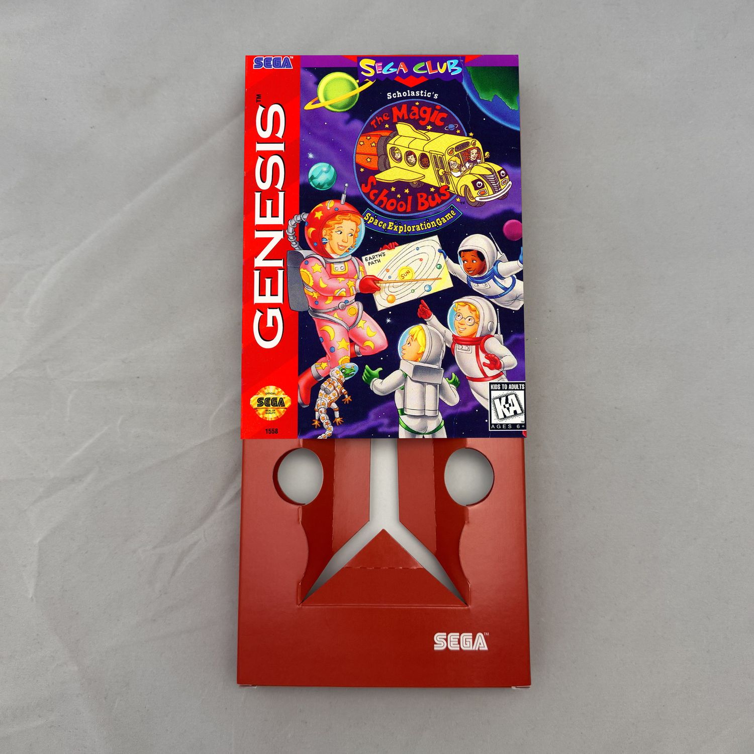 The Magic School Bus: Space Exploration Game | NTSC | Sega Genesis | Genesis | En | Reproduction Box and Inner Tray