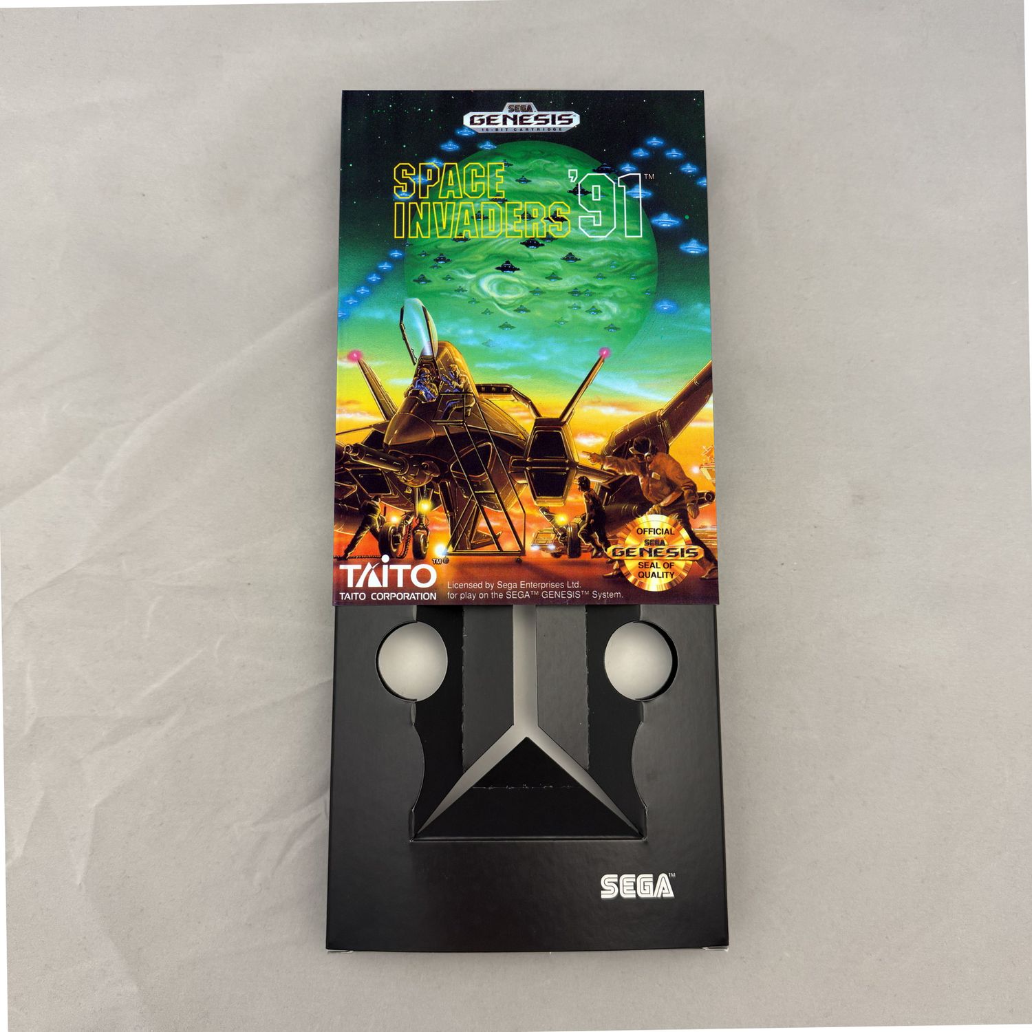 Space Invader &#39;91 | NTSC | Sega Genesis | Genesis | En | Reproduction Box and Inner Tray
