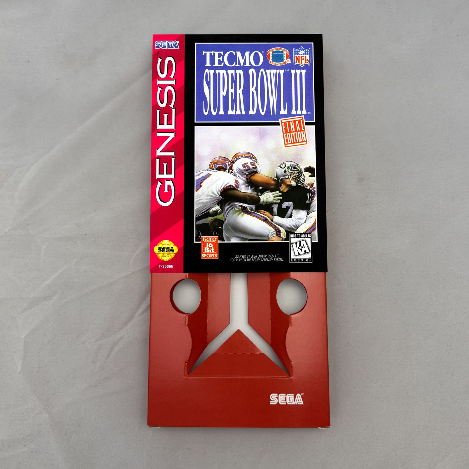 Tecmo Super Bowl 3 | NTSC | Sega Genesis | Genesis | En | Reproduction Box and Inner Tray