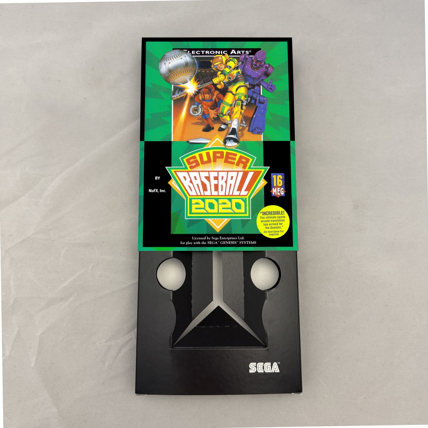 Super Baseball 2020 | NTSC | Sega Genesis | Genesis | En | Reproduction Box and Inner Tray