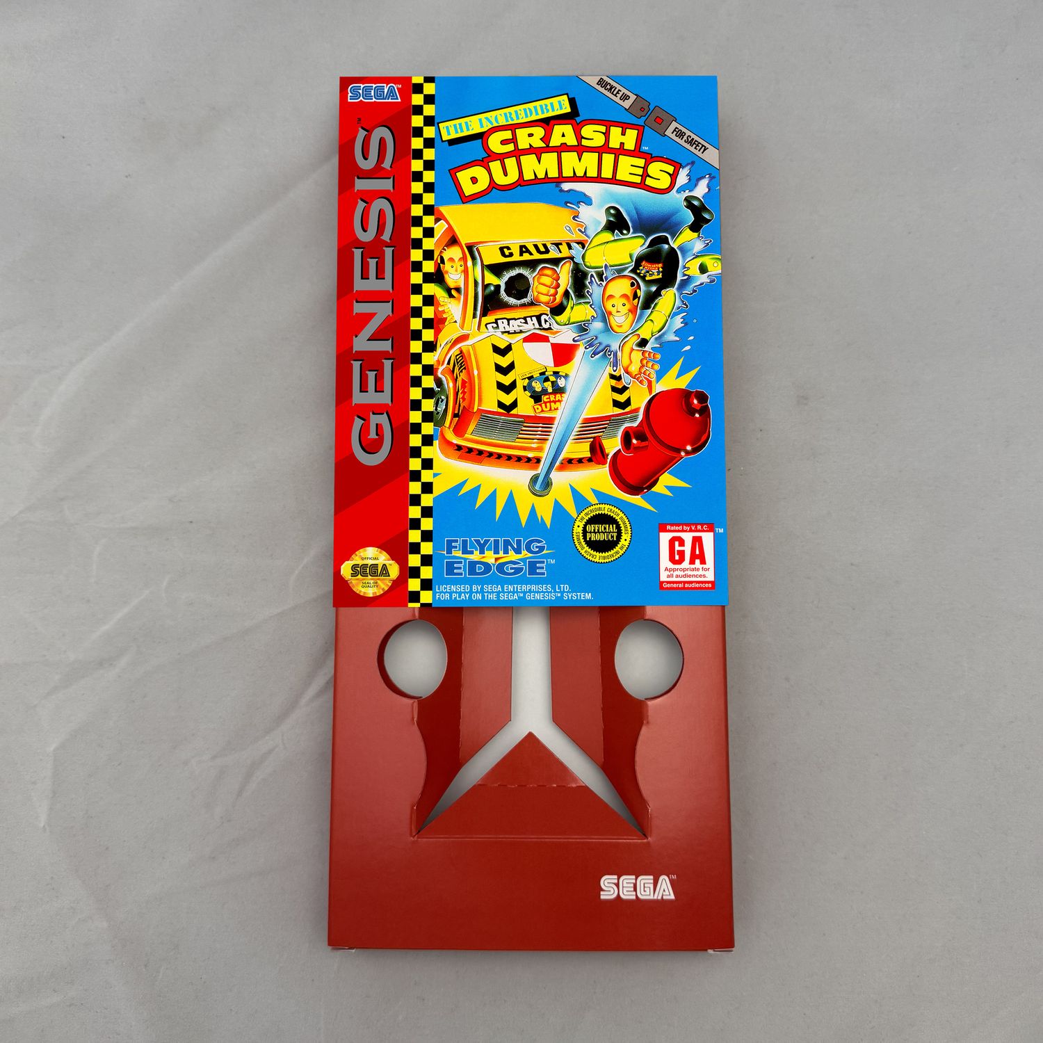 The Incredible Crash Dummies | NTSC | Sega Genesis | Genesis | En | Reproduction Box and Inner Tray