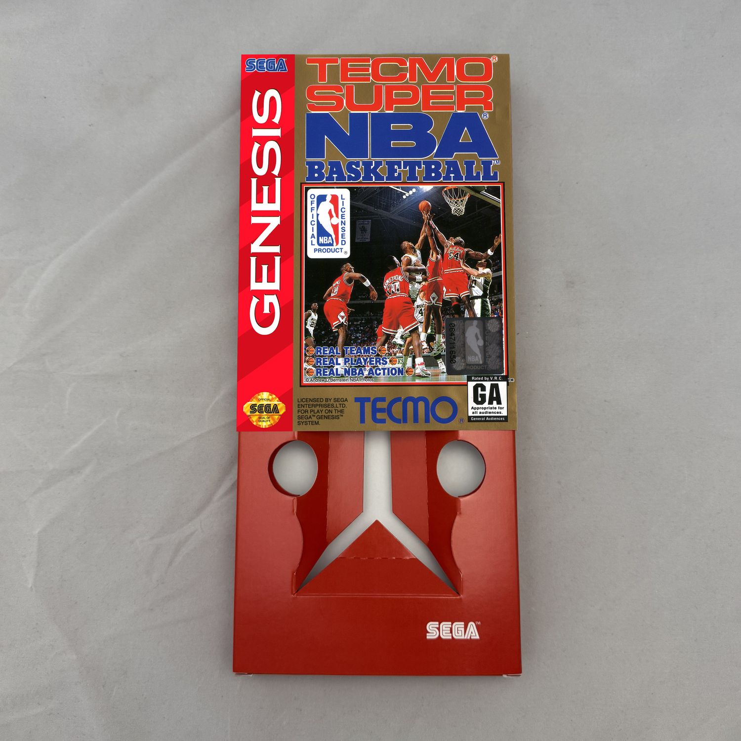 Tecmo Super NBA Basketball | NTSC | Sega Genesis | Genesis | En | Reproduction Box and Inner Tray