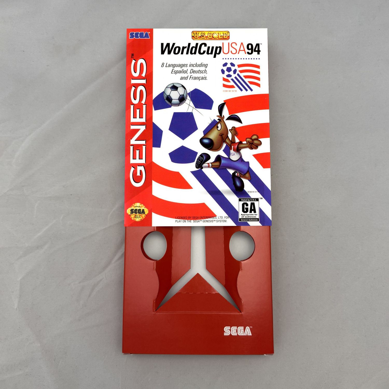 World Cup USA &#39;94 | NTSC | Sega Genesis | Genesis | En | Reproduction Box and Inner Tray
