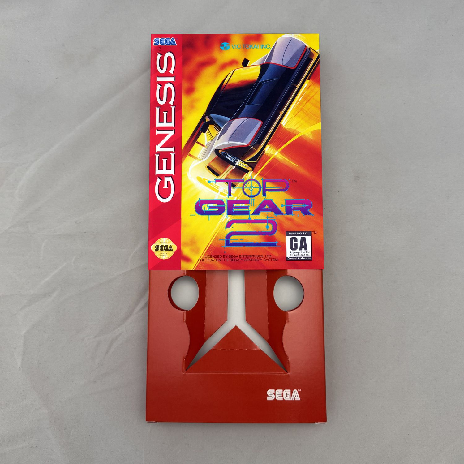 Top Gear 2 | NTSC | Sega Genesis | Genesis | En | Reproduction Box and Inner Tray