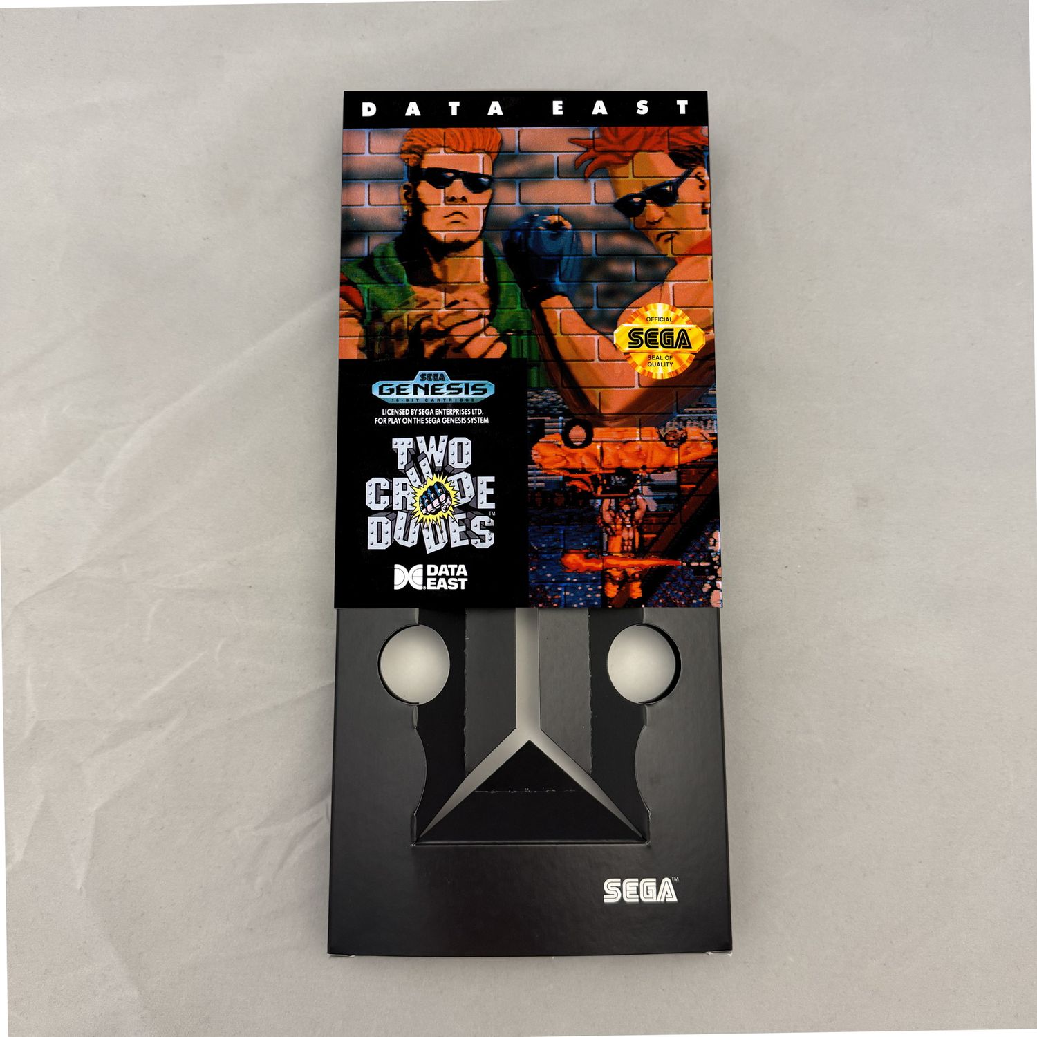 Two Crudes Dudes | NTSC | Sega Genesis | Genesis | En | Reproduction Box and Inner Tray