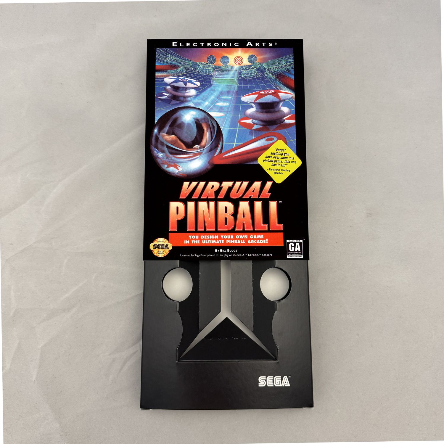 Virtual Pinball | NTSC | Sega Genesis | Genesis | En | Reproduction Box and Inner Tray