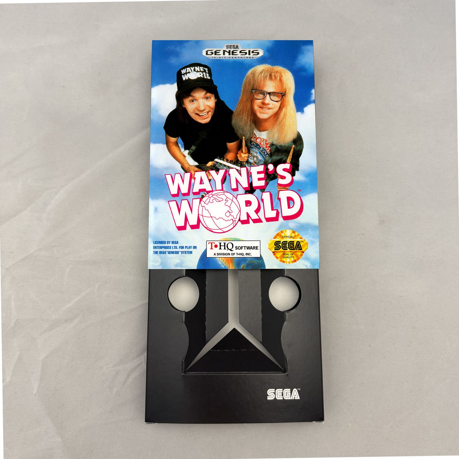 Wayne&#39;s World | NTSC | Sega Genesis | Genesis | En | Reproduction Box and Inner Tray