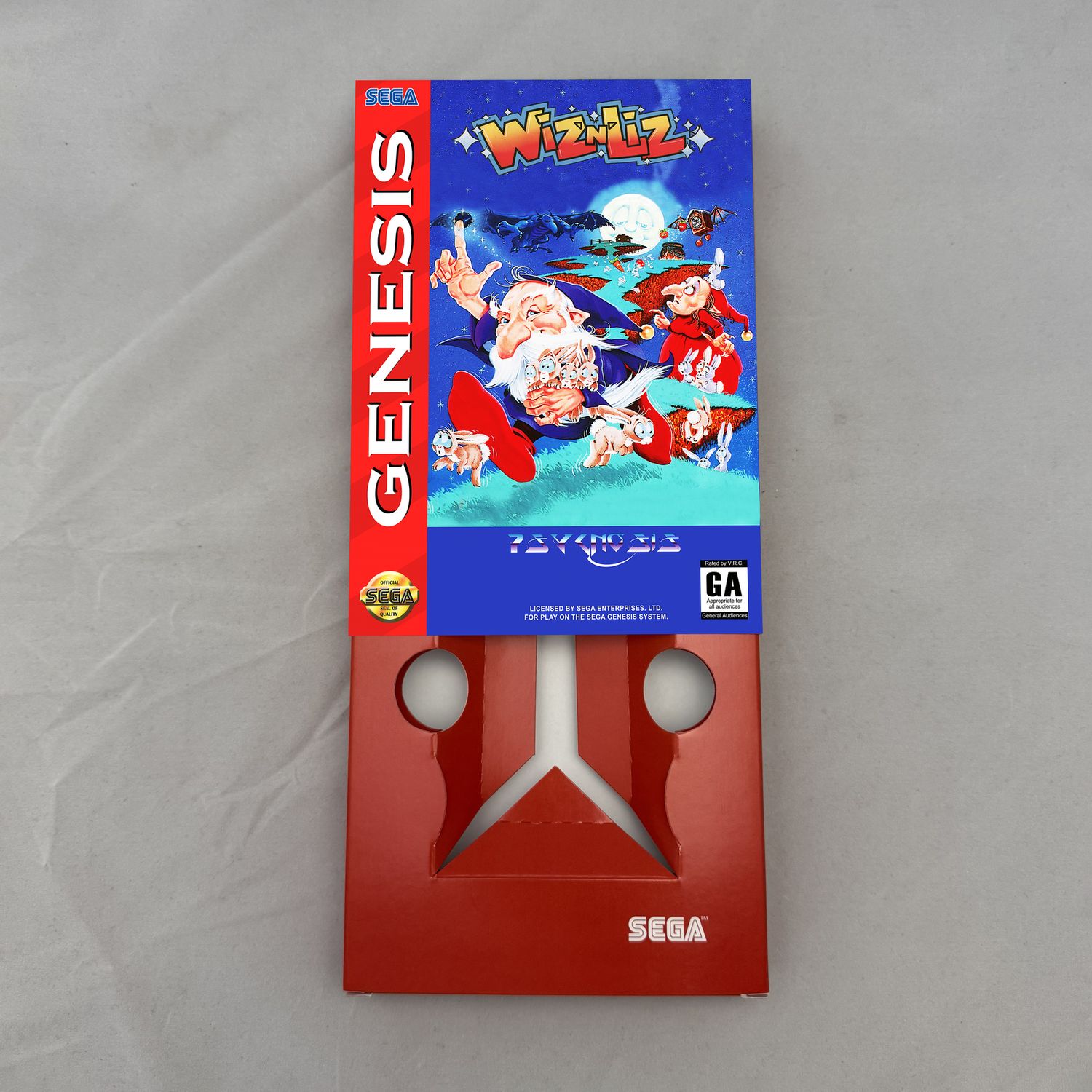 Wiz N Liz | NTSC | Sega Genesis | Genesis | En | Reproduction Box and Inner Tray