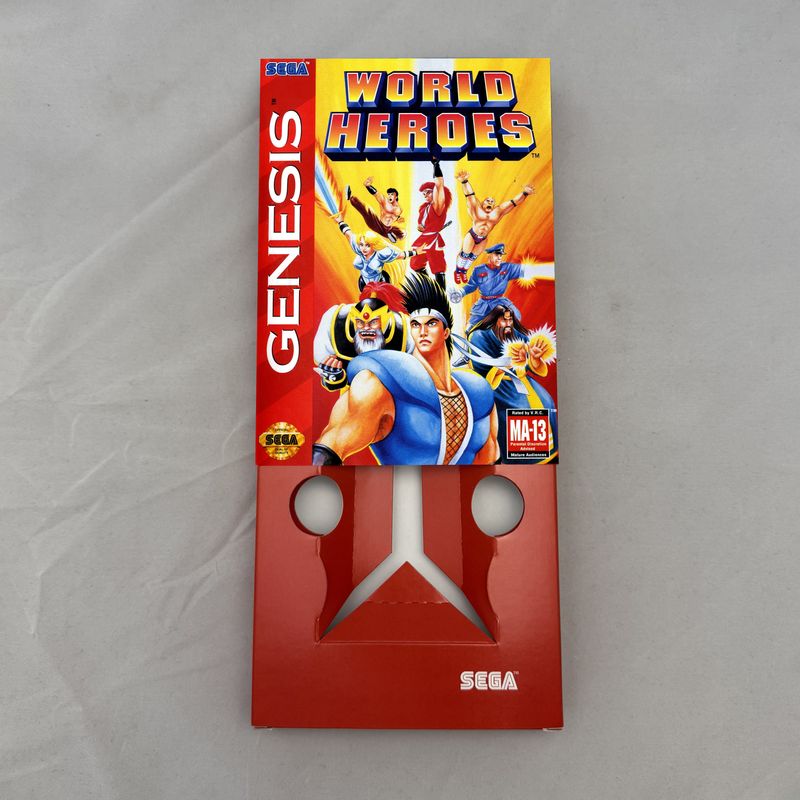 World Heroes | NTSC | Sega Genesis | Genesis | En | Reproduction Box ...