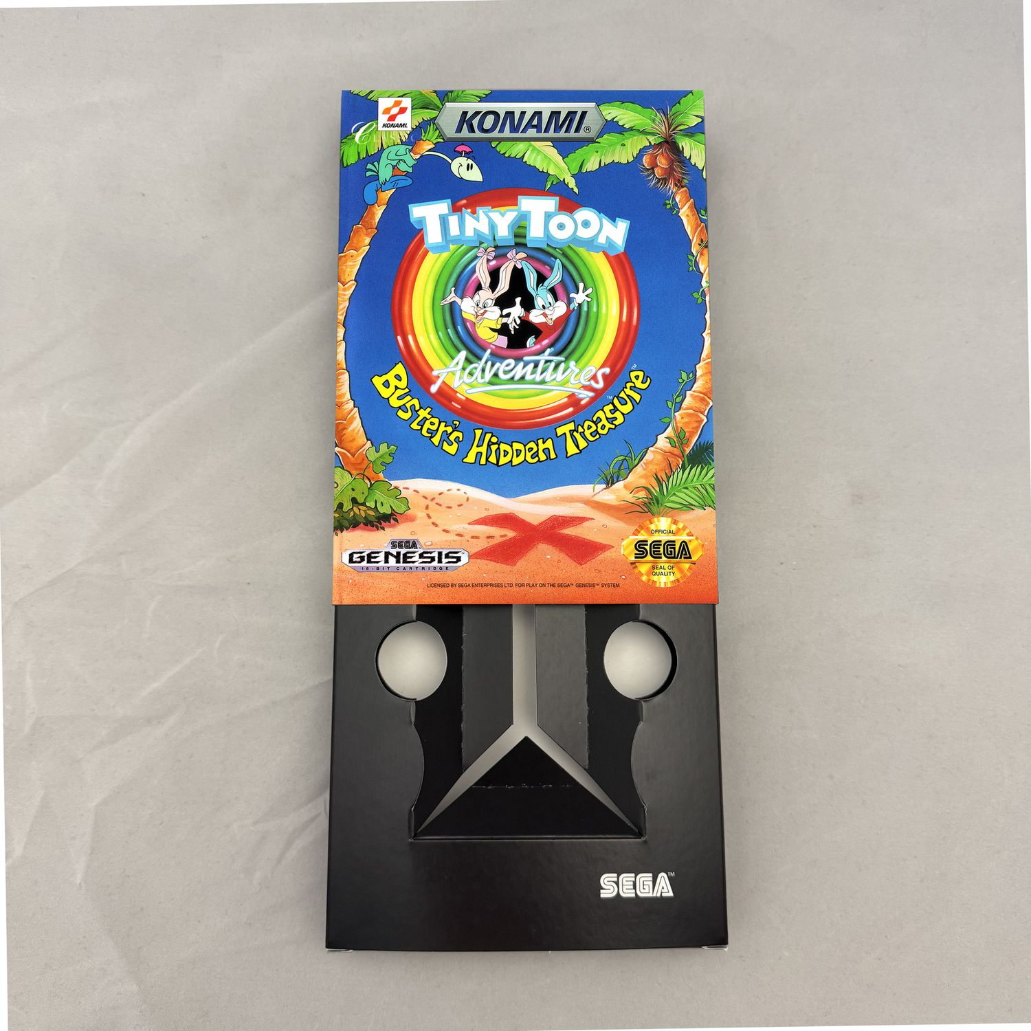 Tiny Toon Adventures - Buster&#39;s Hidden Treasure | NTSC | Sega Genesis | Genesis | En | Reproduction Box and Inner Tray