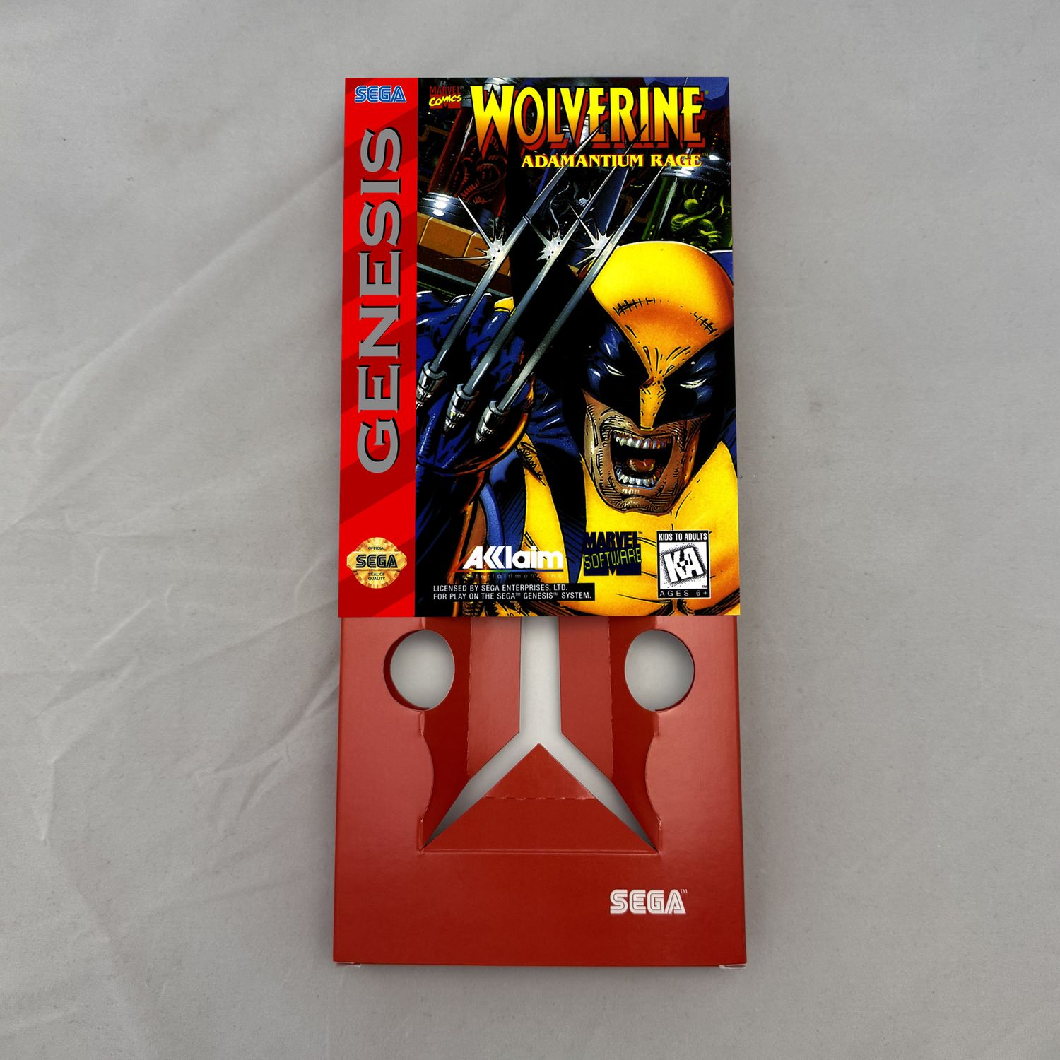Wolverine - Adamantium Rage | NTSC | Sega Genesis | Genesis | En | Reproduction Box and Inner Tray