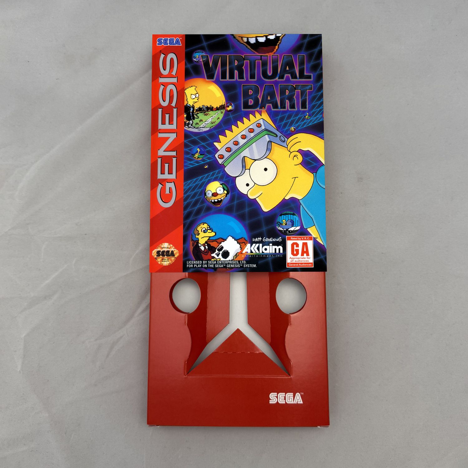 Virtual Bart | NTSC | Sega Genesis | Genesis | En | Reproduction Box and Inner Tray