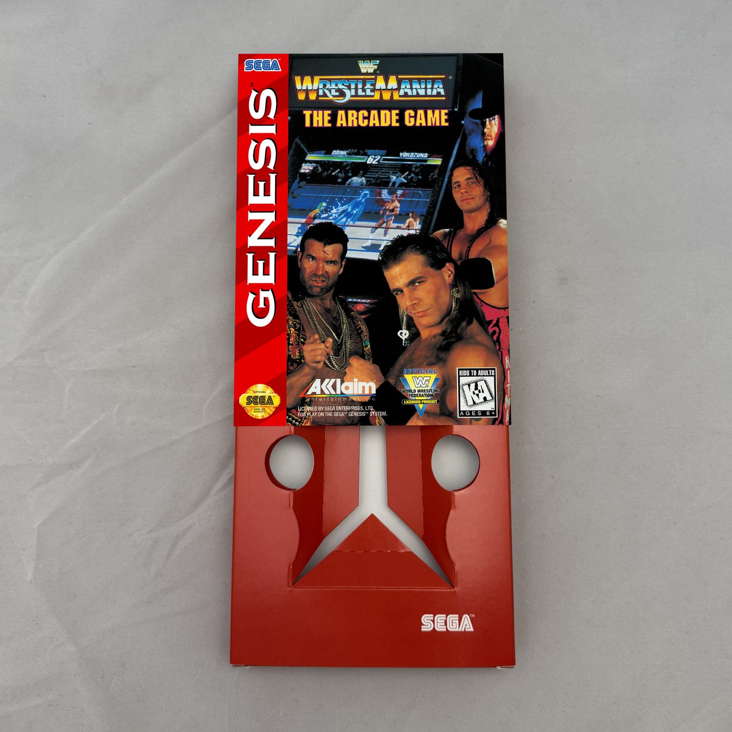 WWF Wrestlemania - The Arcade Game | NTSC | Sega Genesis | Genesis | En | Reproduction Box and Inner Tray