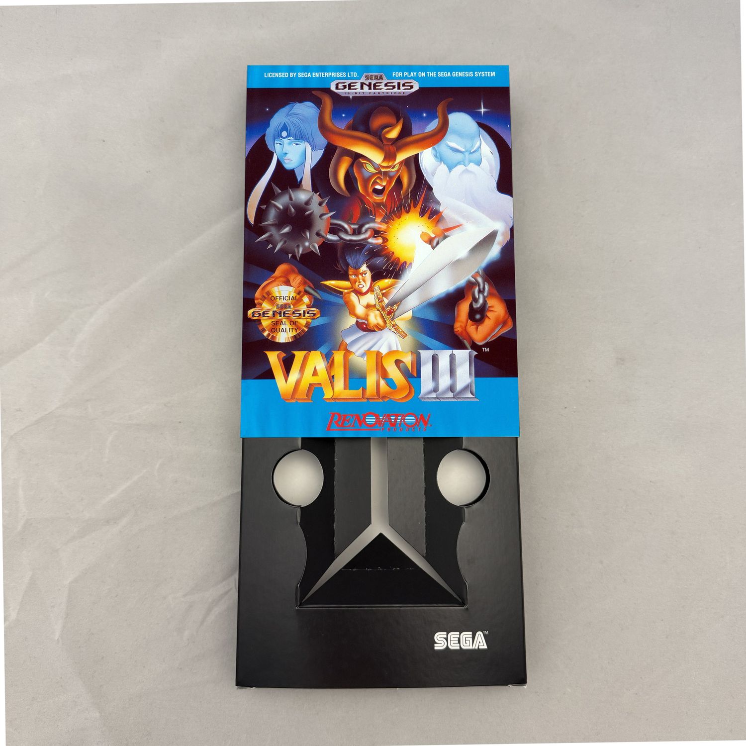 Valis 3 | NTSC | Sega Genesis | Genesis | En | Reproduction Box and Inner Tray