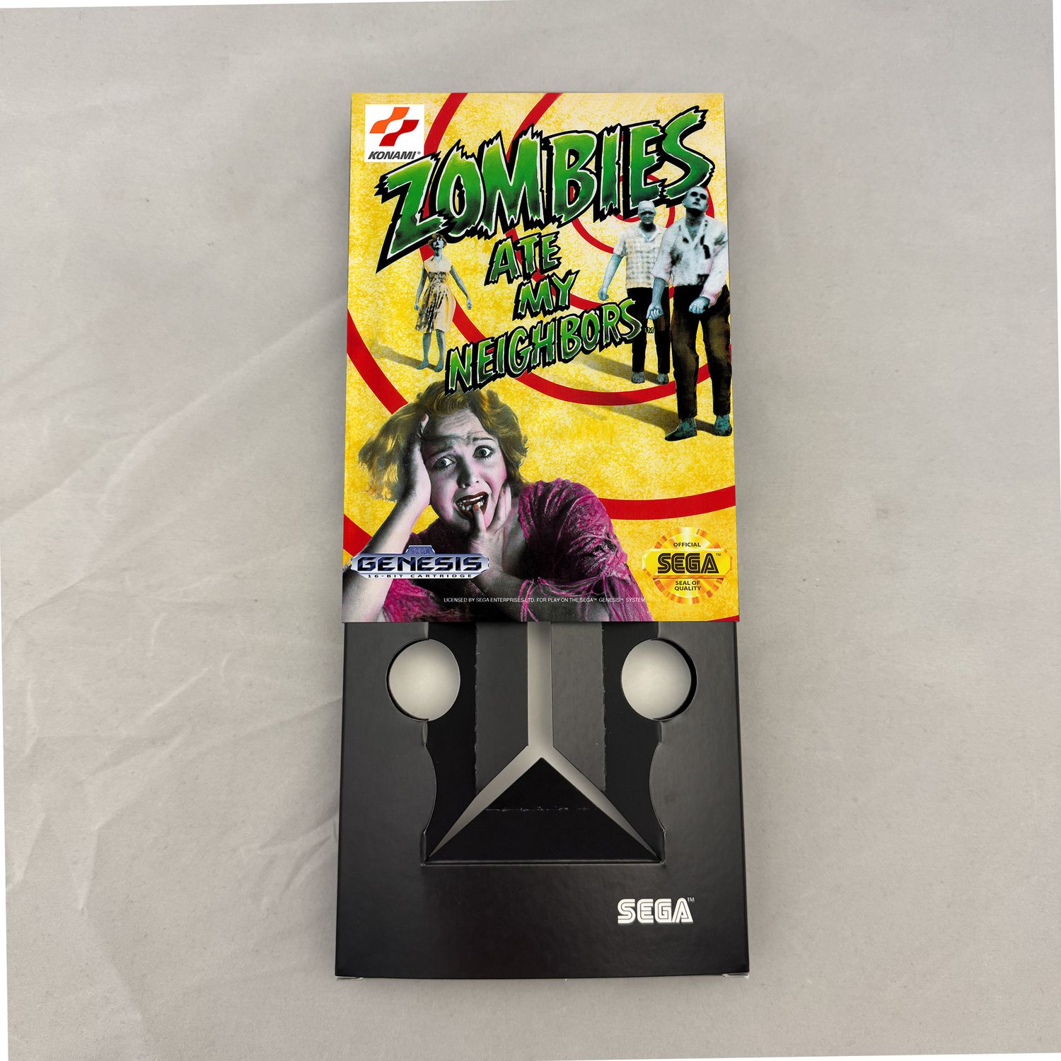 Zombies Ate My Neighbors | NTSC | Sega Genesis | Genesis | En | Reproduction Box and Inner Tray