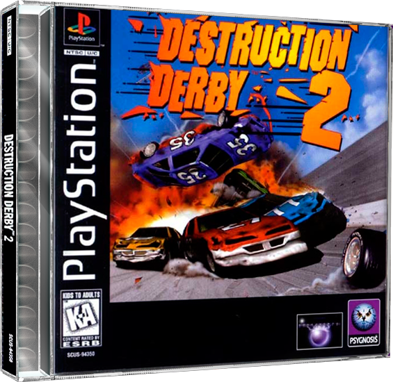 Destruction Derby 2 | NTSC | Playstation | PS1 | En | Reproduction Case and Booklet - NO GAME