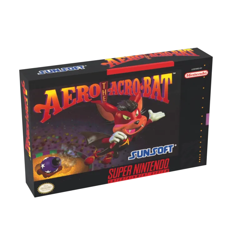 Aero the Acrobat Reproduction Box