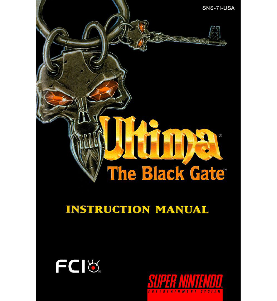 Ultima The Black Gate Reproduction Manual
