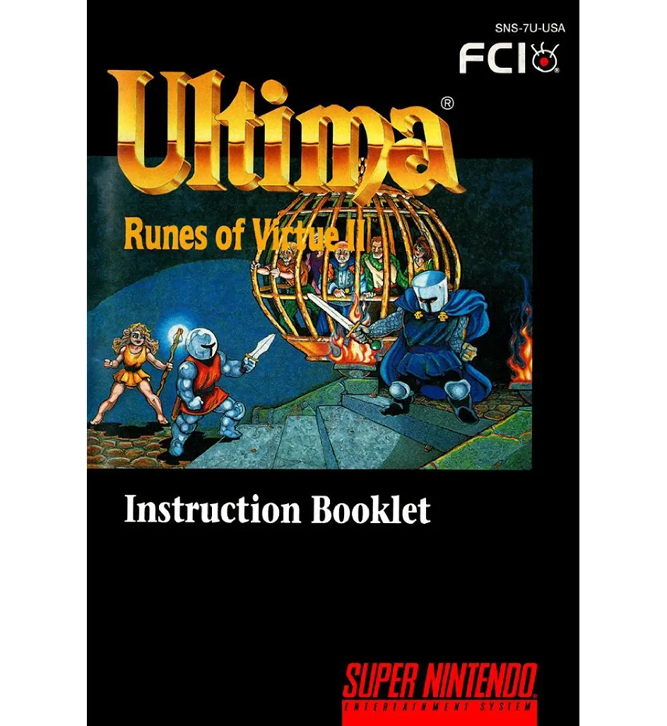 Ultima Runes of Virtue 2 Reproduction Manual