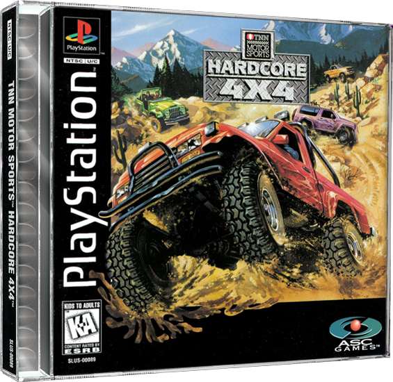 TNN Motor Sports Hardcore 4x4 | NTSC | Playstation | PS1 | En | Reproduction Case and Booklet - NO GAME