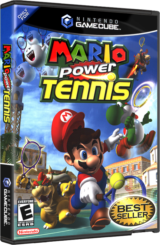 Mario Power Tennis | NTSC | Gamecube | GC | En | Reproduction Case and Booklet - NO GAME