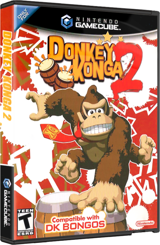 Donkey Konga 2 | NTSC | Gamecube | GC | En | Reproduction Case and Booklet - NO GAME