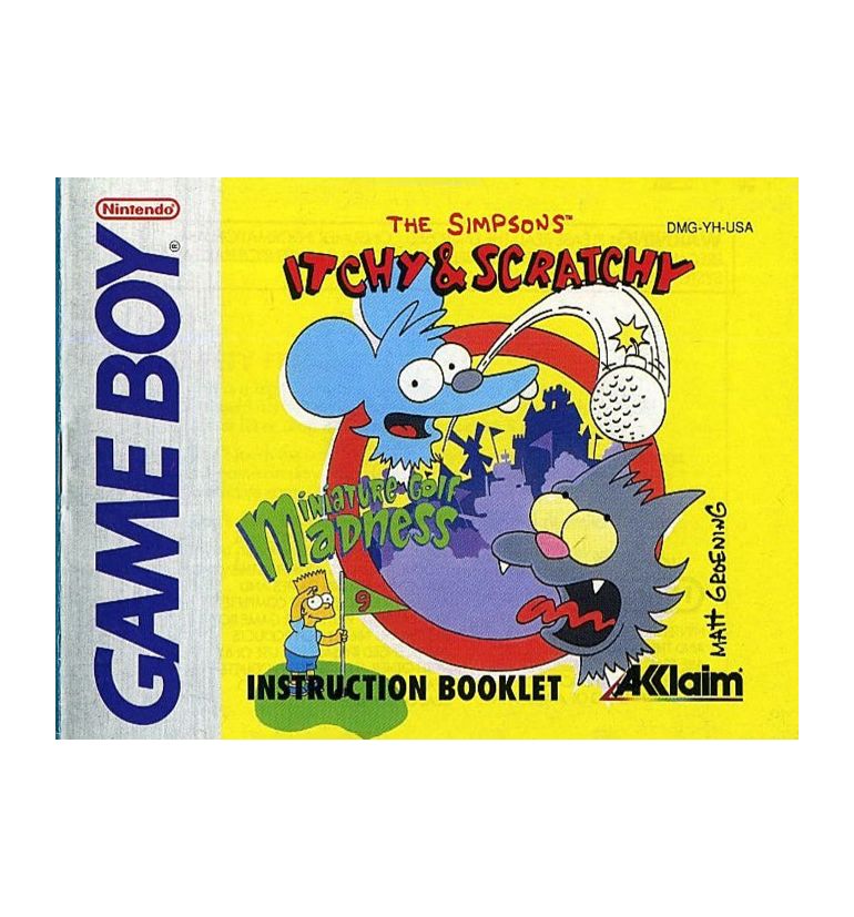 The Simpsons Itchy &amp; Scratchy Golf Reproduction Manual