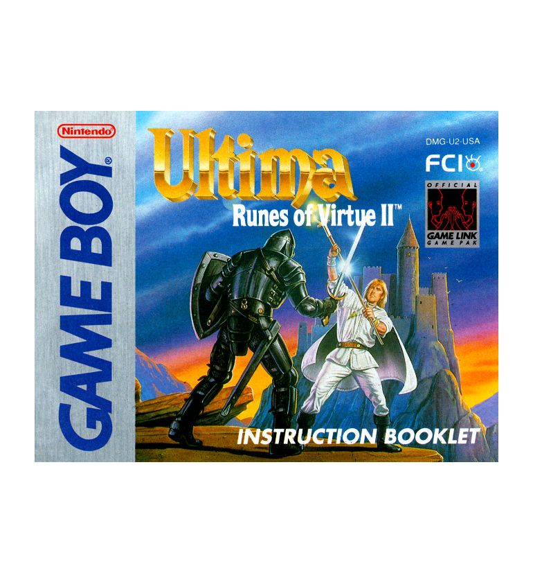 Ultima Ruins of Virtue II Reproduction Manual