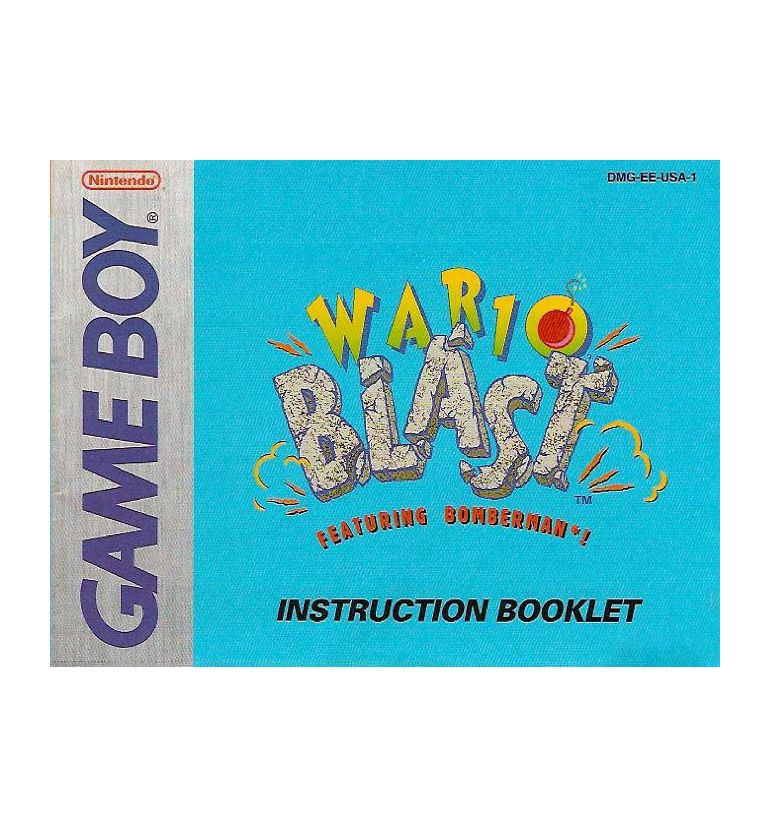 Wario Blast Featuring Bomberman Reproduction Manual