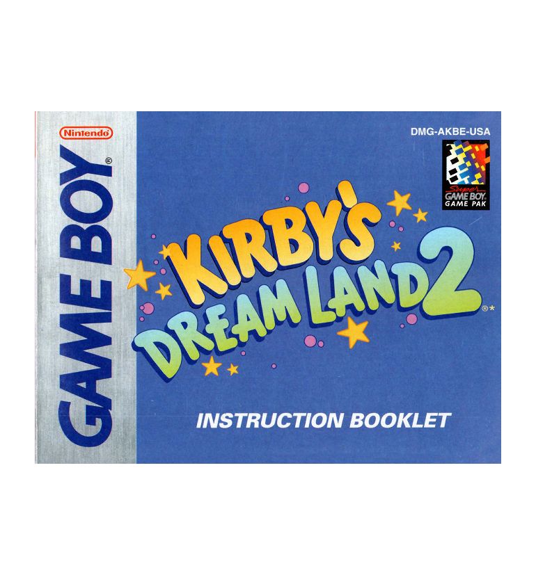Kirby's Dream Land 2 Reproduction Manual