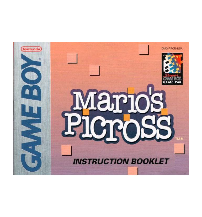 Marios's Picross Reproduction Manual