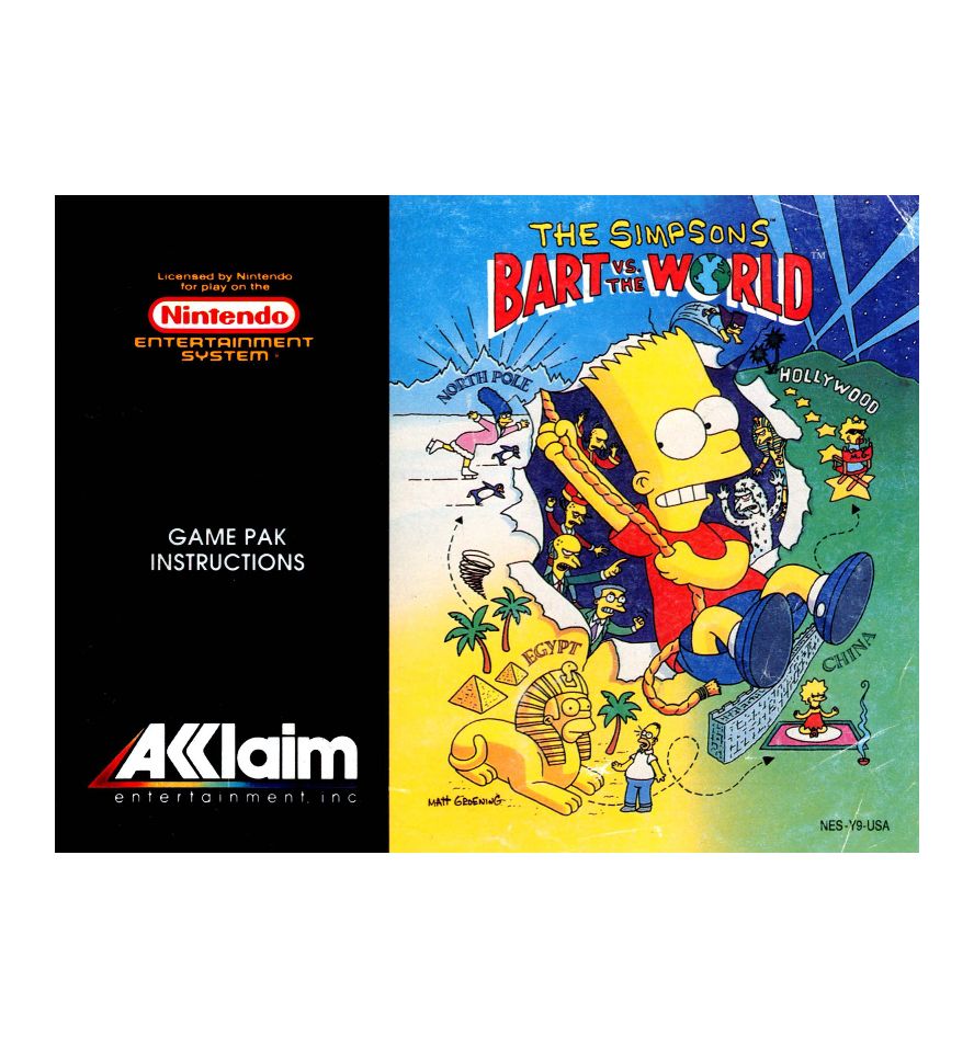 The Simpsons Bart Vs the World Reproduction Manual