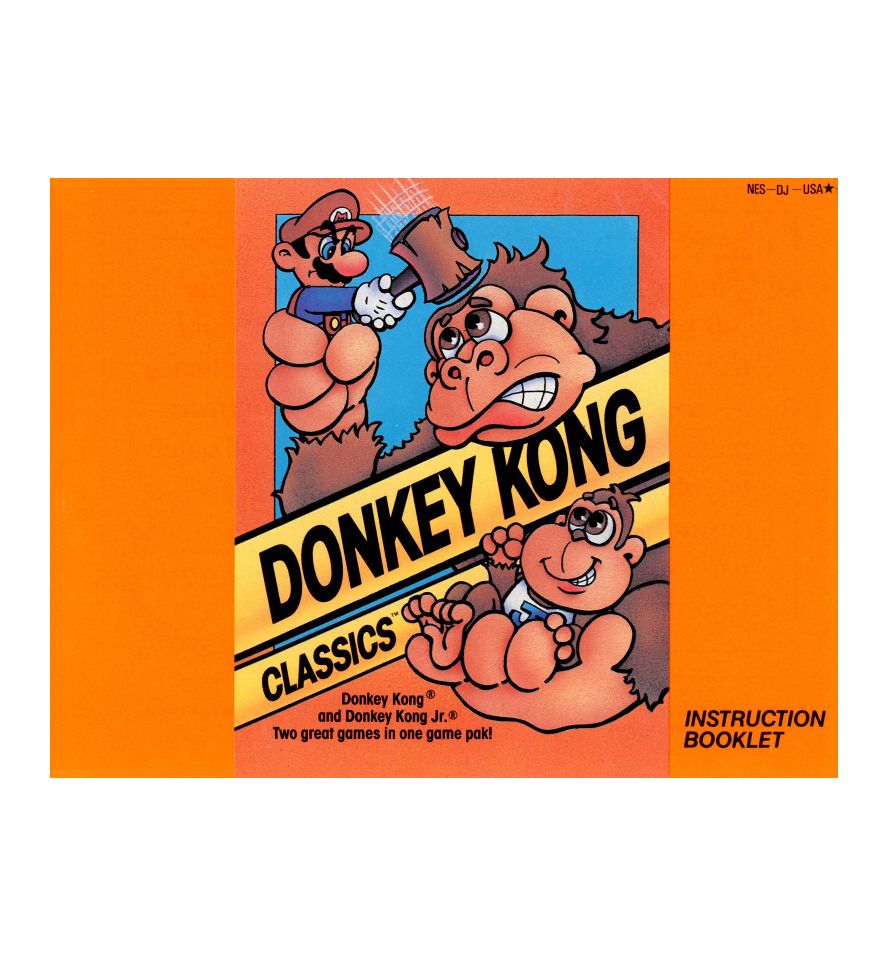Donkey Kong Classics Reproduction Manual