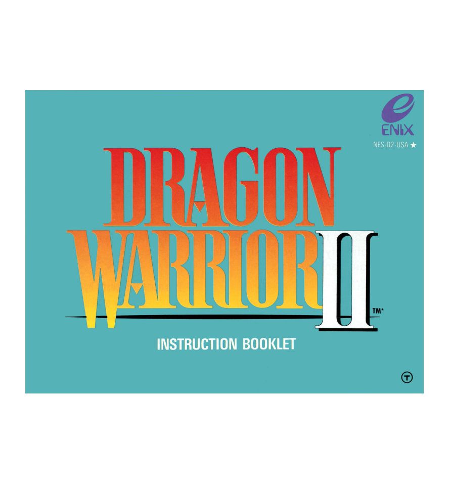 Dragon Warrior II Reproduction Manual